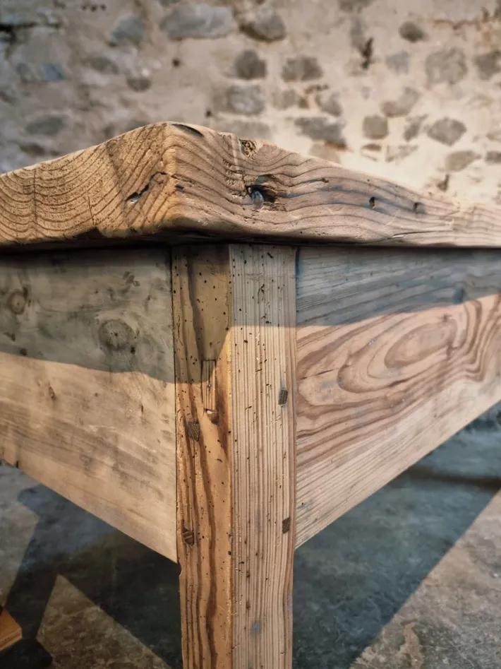 Pamono Vintage French Pine Work Table with Drawer and Castors, 1930s Sale