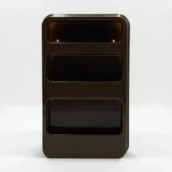Pamono Vintage French Plastra Wall Shelves in Brown Plastic by Jean-Lin Viaud for Prisunic, 1970s