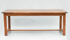 Pamono Vintage French Provincial Slatted Pine Outside Dining Table, 1980 Outlet