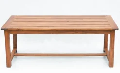 Pamono Vintage French Provincial Slatted Pine Outside Dining Table, 1980 Outlet