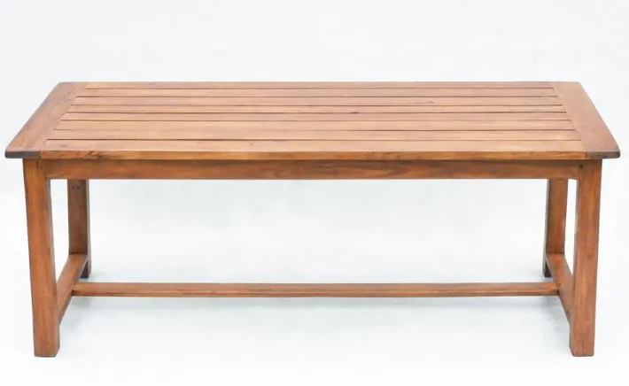 Pamono Vintage French Provincial Slatted Pine Outside Dining Table, 1980 Outlet