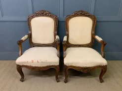 Pamono Vintage French Walnut Chairs, 1880, Set of 2 New