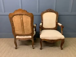 Pamono Vintage French Walnut Chairs, 1880, Set of 2 New