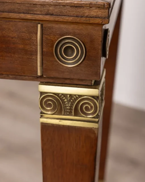 Pamono Vintage Game Table in Wood and Golden Brass Italian Design, 1940s
