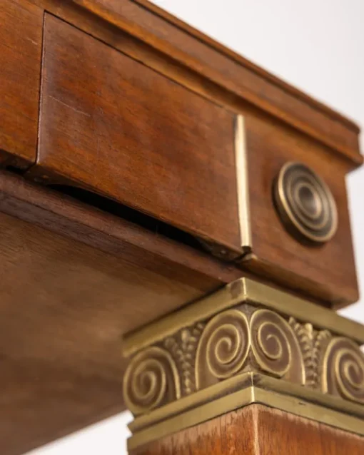 Pamono Vintage Game Table in Wood and Golden Brass Italian Design, 1940s