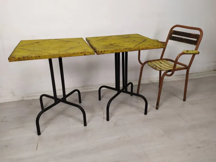 Pamono Vintage Garden Bistro Table by Mathieu Matégot, 1960s New