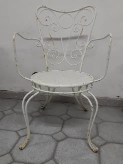 Pamono Vintage Garden Chairs in Iron, 1950s, Set of 4 Sale