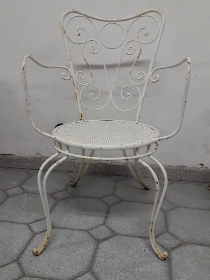 Pamono Vintage Garden Chairs in Iron, 1950s, Set of 4 Sale