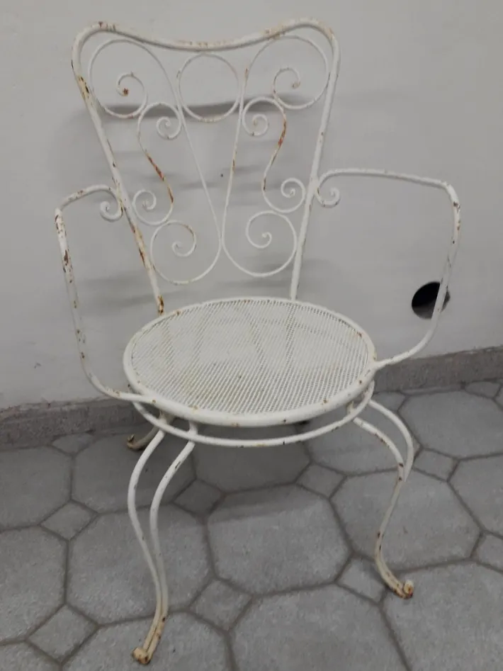 Pamono Vintage Garden Chairs in Iron, 1950s, Set of 4 Sale