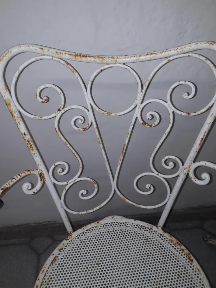 Pamono Vintage Garden Chairs in Iron, 1950s, Set of 4 Sale