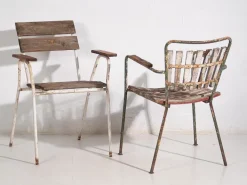 Pamono Vintage Garden Chairs with Armrests, 1920, Set of 2 Discount