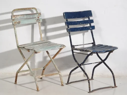 Pamono Vintage Garden Folding Chairs, 1920, Set of 4 Online