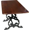 Pamono Vintage Garden Table in Cast Iron and Oak, 1920 Hot