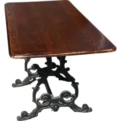 Pamono Vintage Garden Table in Cast Iron and Oak, 1920 Hot