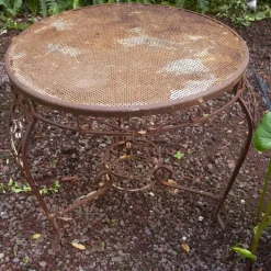 Pamono Vintage Garden Tea Table in Wrought Iron, 1950s