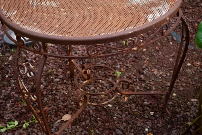Pamono Vintage Garden Tea Table in Wrought Iron, 1950s