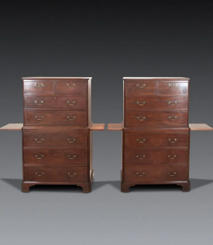 Pamono Vintage Geo II Chest on Chests, 1750, Set of 2 Clearance