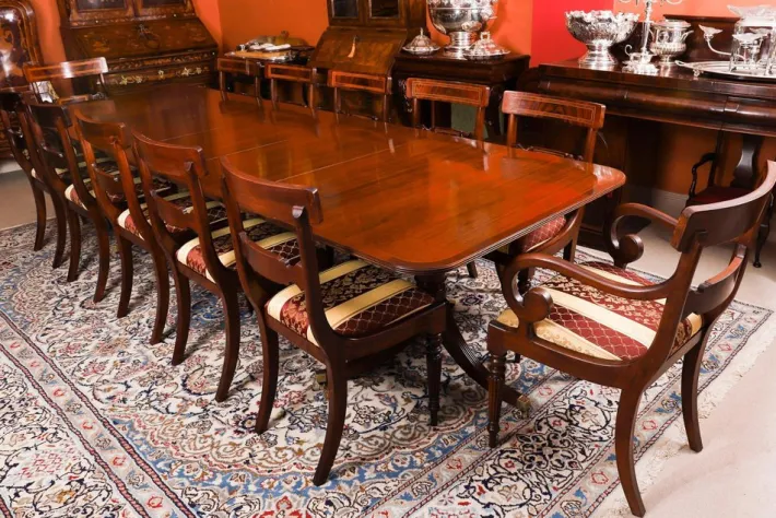 Pamono Vintage George III Style Pedestal Dining Table Hot