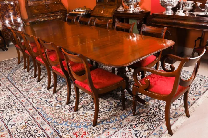 Pamono Vintage George III Style Pedestal Dining Table Hot