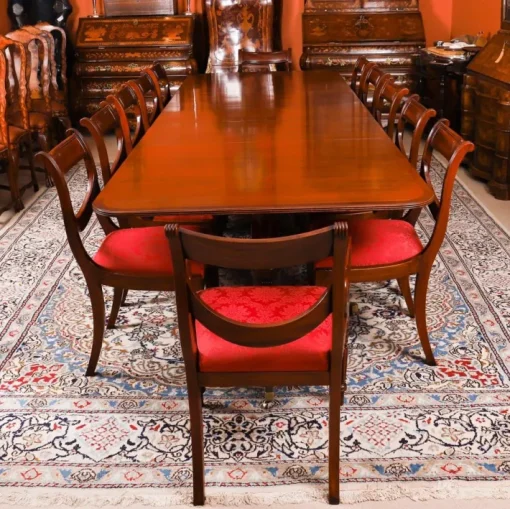 Pamono Vintage George III Style Pedestal Dining Table Hot