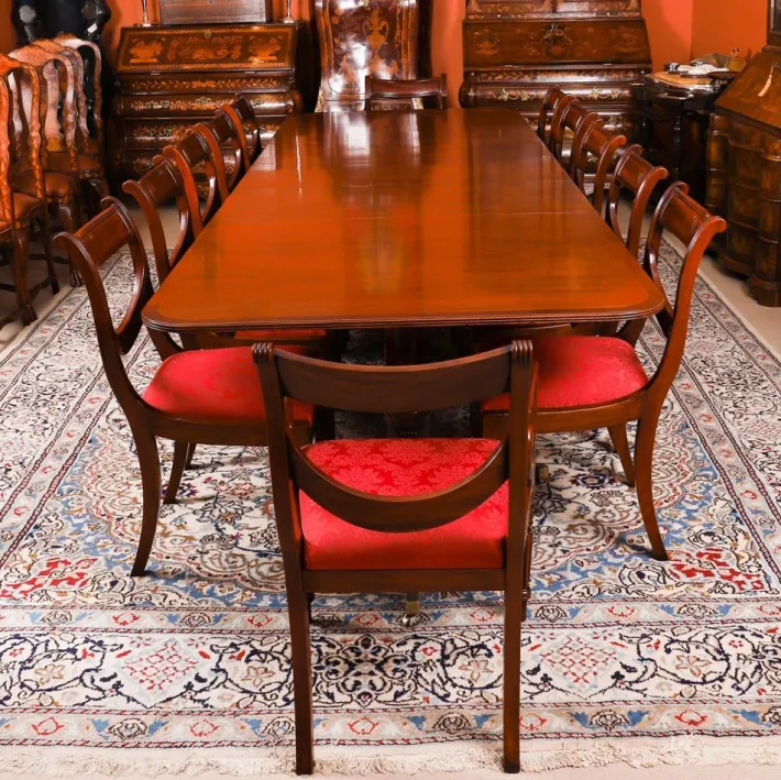Pamono Vintage George III Style Pedestal Dining Table Hot