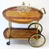 Pamono Vintage German Bar Cart with Inlaid Marquetry Discount