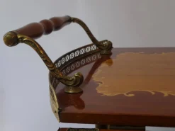 Pamono Vintage German Bar Cart with Inlaid Marquetry Discount