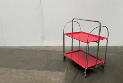 Pamono Vintage German Foldable Service Cart, Housebar or Side Table, 1970s Clearance
