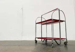 Pamono Vintage German Foldable Service Cart, Housebar or Side Table, 1970s Clearance