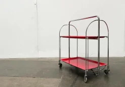 Pamono Vintage German Foldable Service Cart, Housebar or Side Table, 1970s Clearance