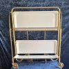 Pamono Vintage German Folding Serving Trolley in Brass-Plated Metal, 1970s Sale