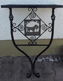 Pamono Vintage German Handmade Wrought Iron Garden Console Table, 1950s Clearance