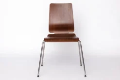 Pamono Vintage Gilbert Stackable Dining Chair in Teak Plywood Seat with Chrome Legs from Ikea, 1990s Online
