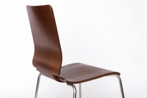 Pamono Vintage Gilbert Stackable Dining Chair in Teak Plywood Seat with Chrome Legs from Ikea, 1990s Online