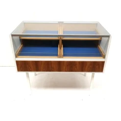 Pamono Vintage Glass Counter with Drawers, 1970s Best