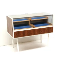 Pamono Vintage Glass Counter with Drawers, 1970s Best