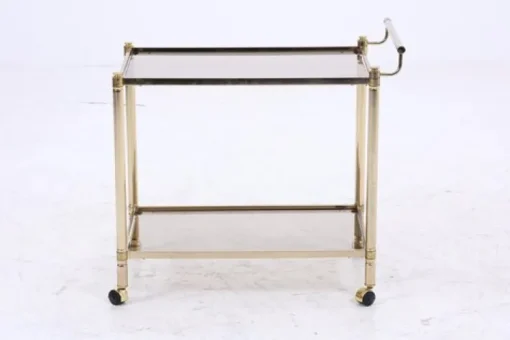 Pamono Vintage Glass Serving Cart, 1960s New
