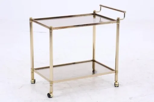Pamono Vintage Glass Serving Cart, 1960s New