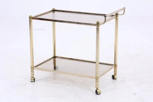 Pamono Vintage Glass Serving Cart, 1960s New
