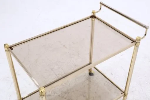 Pamono Vintage Glass Serving Cart, 1960s New
