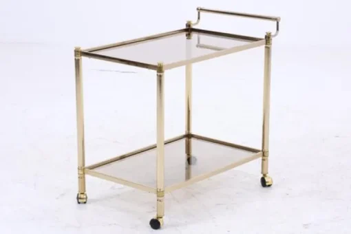 Pamono Vintage Glass Serving Cart, 1960s New