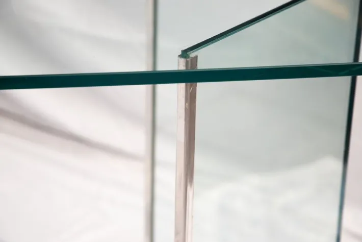 Pamono Vintage Glass Table attributed to Fontana Arte, 1973 Clearance