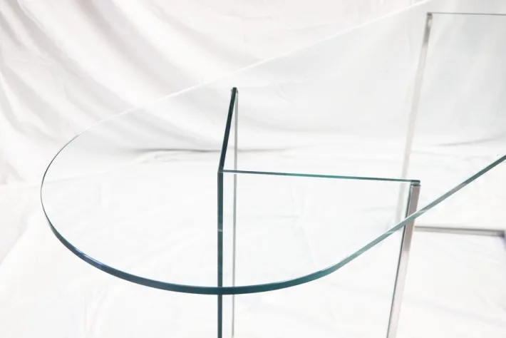 Pamono Vintage Glass Table attributed to Fontana Arte, 1973 Clearance