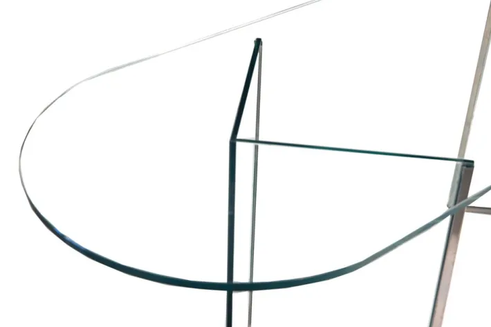 Pamono Vintage Glass Table attributed to Fontana Arte, 1973 Clearance