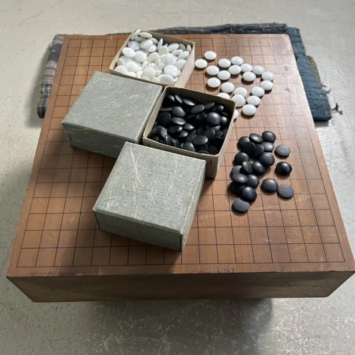 Pamono Vintage Go Game Board Goban Kaya, Japan, 1950s, Set of 3 Best