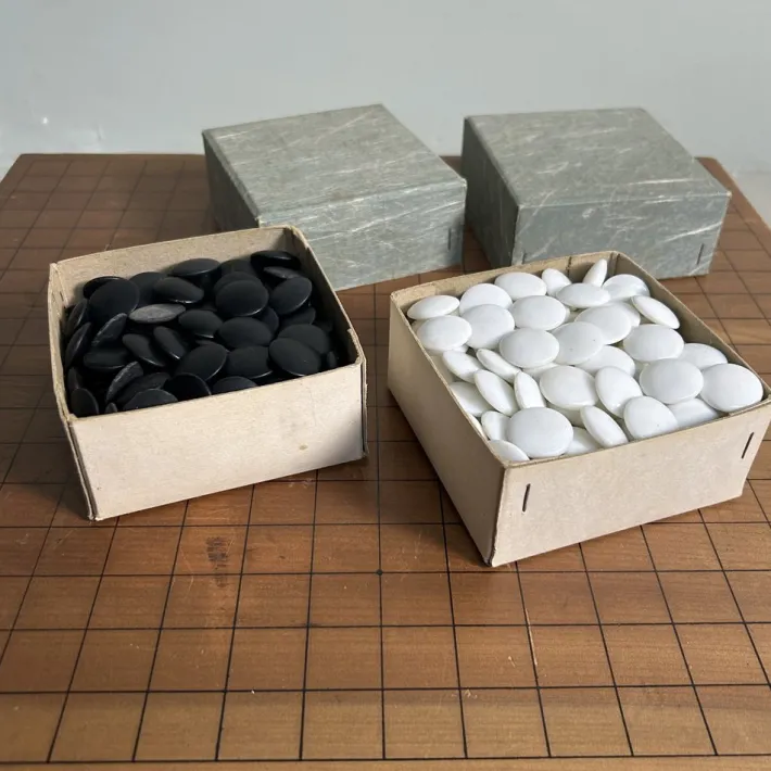 Pamono Vintage Go Game Board Goban Kaya, Japan, 1950s, Set of 3 Best