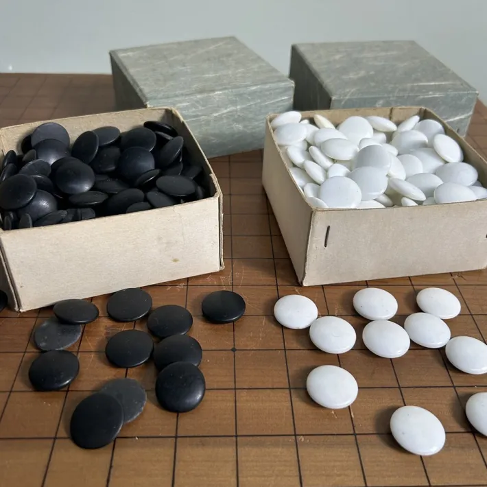 Pamono Vintage Go Game Board Goban Kaya, Japan, 1950s, Set of 3 Best