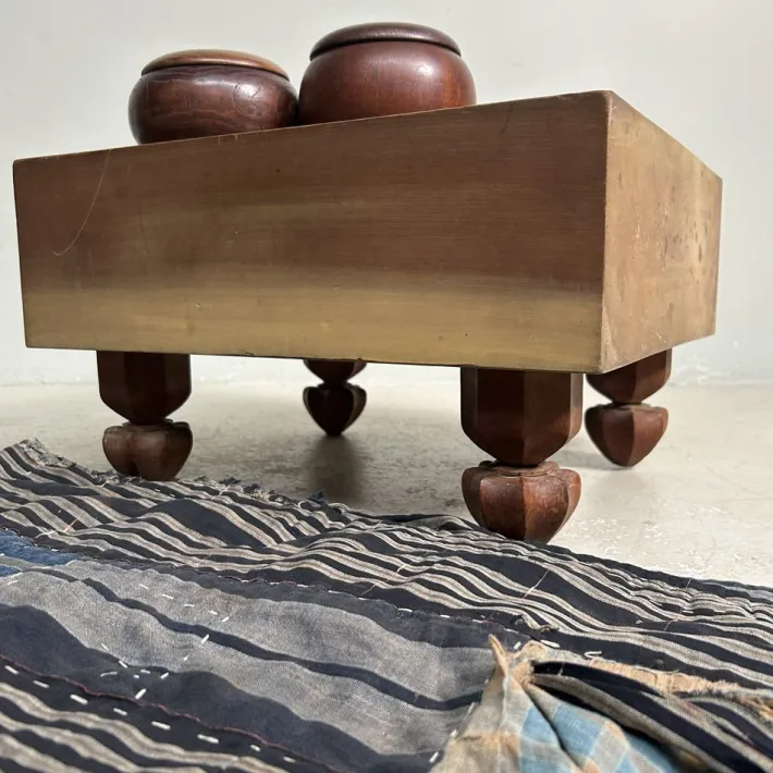 Pamono Vintage Go Game Board Goban Kaya, Japan, 1920, Set of 3 Clearance