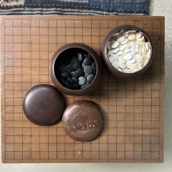 Pamono Vintage Go Game Board Goban Kaya, Japan, 1920, Set of 3 Clearance