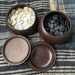 Pamono Vintage Go Game Board Goban Kaya, Japan, 1920, Set of 3 Clearance